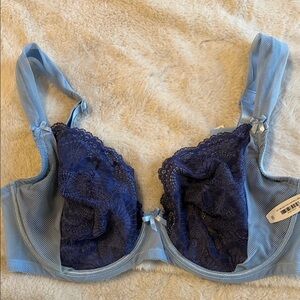 Adore Me Sky Blue and Deep Blue Lace Bra
